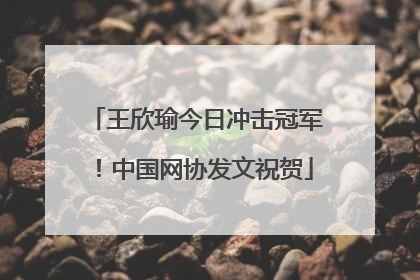王欣瑜今日冲击冠军！中国网协发文祝贺